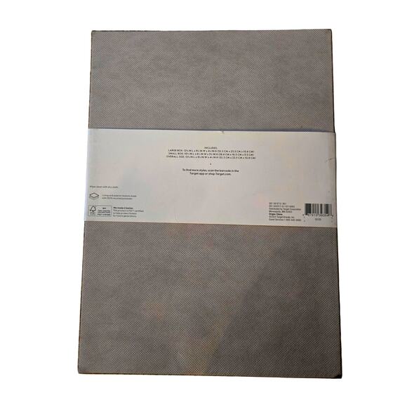 Woven Storage Boxes Set of 2 Taupe Desk & Office Organizers - Threshold - Picture 5 of 5